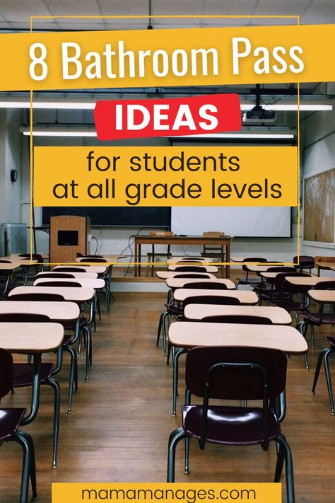 Is your bathroom system just FLOPPING? Here are 8 bathroom pass ideas (with links to free printables and Amazon products) that might really help! Restroom Break Ideas Student, Restroom Procedures Elementary, High School Bathroom Policy, Bathroom Breaks Classroom, Bathroom Check Out Classroom, Diy Bathroom Passes Classroom, Creative Hall Pass Ideas, Bathroom Monitoring Classroom, Classroom Bathroom Pass Ideas