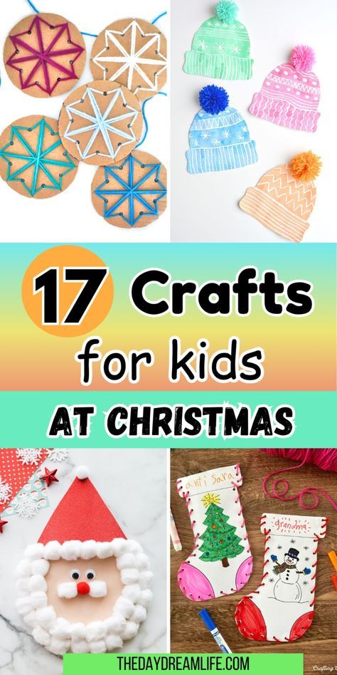 17 Creative And Easy Christmas Crafts For Kids. Holiday Kids Crafts Christmas, Christmas Kindergarten Activities, Kids Xmas Crafts, Christmas Kid Crafts, Christmas Projects For Kids, Cheap Christmas Crafts, Beaver Scouts, Free Christmas Crafts, Easy Christmas Crafts For Kids