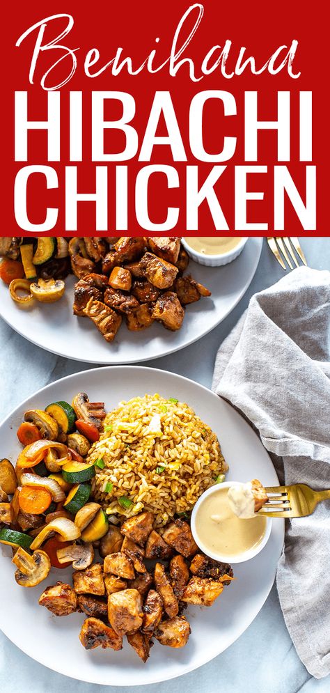 Perfect Hibachi Chicken {Benihana Copycat} - The Girl on Bloor Copycat Hibachi, Hibachi Dinner, Hibachi Recipes, Pound Dropper, Hibachi Chicken, Wok Recipes, Main Food, Griddle Recipes, Copykat Recipes