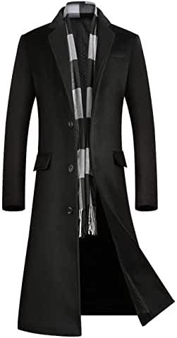 Amazon.com: men long trench coat - International Shipping Eligible Imperial Clothing, Coat Ideas, Mens Leather Coats, Men's Trench Coat, Full Length Coat, Festival Jacket, Warm Winter Jackets, Pockets Fashion, Long Winter Coats