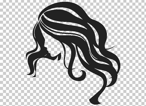 Drawing Of Long Hair, Black Hair Drawing, White Black Hair, Hair Silhouette, Logo Painting, Painting Textured Walls, Hair Salon Logos, Portrait Logo, Hair Vector