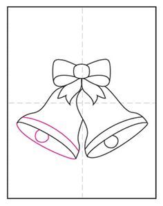 How to Draw Christmas Bells · Art Projects for Kids Bells Drawing, Christmas Bells Drawing, Flower Decoration For Ganpati, Jingle Bell Crafts, Wood Christmas Trees, Draw Christmas, Bell Pictures, Christmas Symbols, Coloring Letters