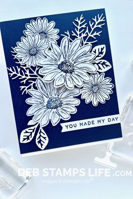 Stampin' Pretty Pals Paper Crafting Sunday! Cheerful Daisies, Summer Blues, Stampin Pretty, Sunflower Cards, Life Friends, Daisy Cards, White Cards, Family Celebrations, My Summer