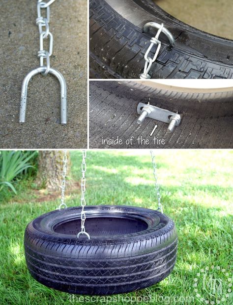 Diy Patio Ideas, Tire Swings, Diy Playground, Tire Swing, Kids Outdoor Play, Tyres Recycle, Old Tires, Garden Swing, Patio Diy