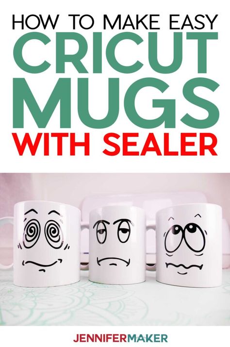 Cricut Mugs with vinyl and sealer to make a dishwasher safe vinyl mug #cricut #vinyl #modpodge Cricut Mug Ideas, Vinyl On Mugs, Vinyl Mug, Vinyl On Glass, Cricut Mugs, Diy Mug Designs, Jennifer Maker, Make A Mug, Cricut Hacks