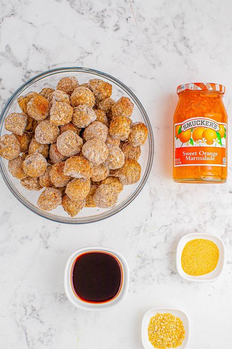 Orange Marmalade Meatballs, Cranberry Orange Meatballs, Orange Meatballs, Jelly Meatballs Crockpot, Saucy Meatballs, Flavorful Meatballs, Orange Sauce Recipe, Orange Marmalade Recipe, Meatball Recipes Crockpot