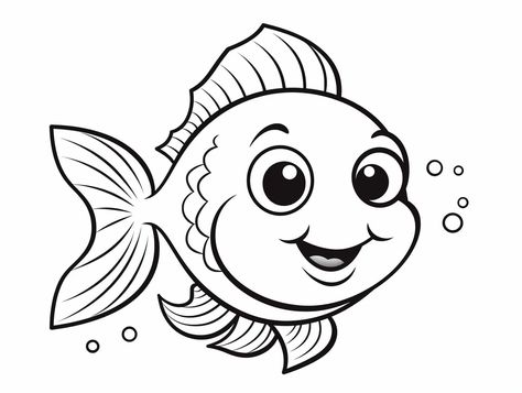 illustration of Mesmerizing fish coloring image Fish Coloring Pages For Kids, Fish Coloring, Cartoon Sea Animals, Fish Drawing, Fish Coloring Page, Farm Animal Coloring Pages, Kids Animals, Horse Coloring Pages, Cartoon Elephant