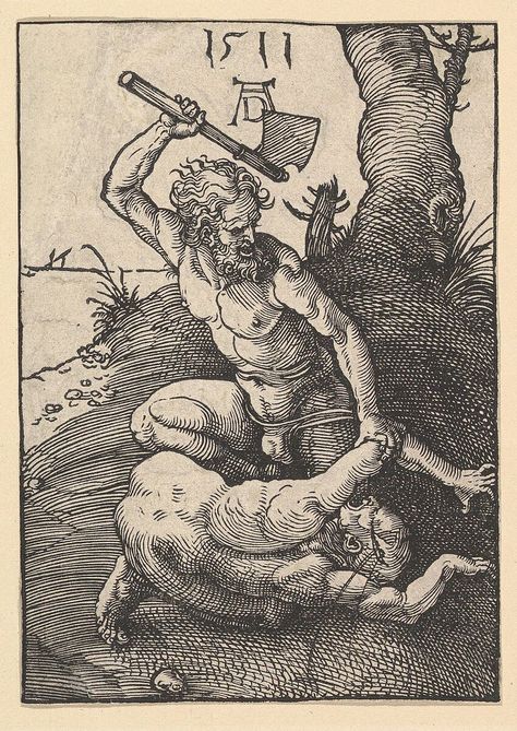 Albrecht Dürer | Cain Killing Abel | The Metropolitan Museum of Art Durer Albrecht, Tattoo Memes, Cain And Abel, Albrecht Dürer, Albrecht Durer, Woodcuts Prints, Funny Tattoos, Art Et Illustration, Caravaggio