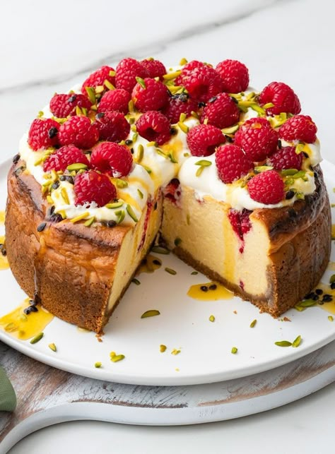 Passionfruit Cheesecake, Lemon Cheesecake, Perfect Desserts, Puddings, Cheesecake Recipes, Food Glorious Food, Just Desserts, Pistachio, Eat Cake