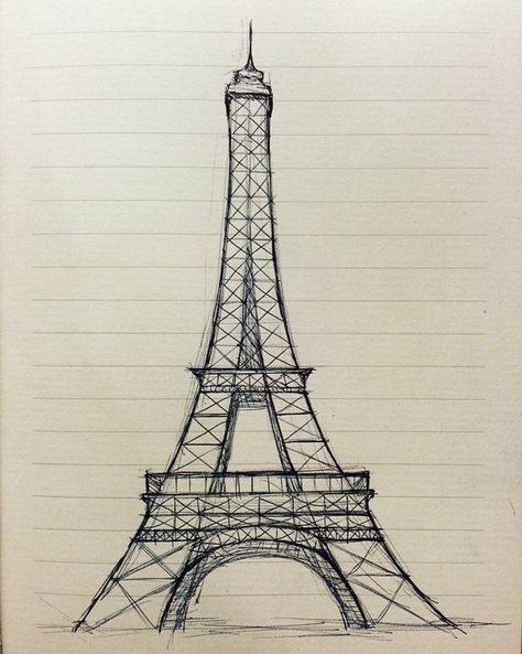 Eiffel Tower Drawing, Paris Drawing, I Am Second, Eiffel Tower Art, Whimsical Art Journal, Nature Art Drawings, Meaningful Drawings, Graffiti Style Art, Art Drawings Sketches Pencil