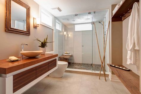 55 Modern Japanese Style Bathroom Ideas ~ Best Minimalist Japanese Bathrooms Bathroom Ideas Japanese, Small Japanese Bathroom, Japanese Bathroom Design Small Spaces, Asian Bathroom Decor, Modern Japanese Bathroom, Japanese Bathroom Ideas, Zen Bathrooms, Japanese Bathroom Design, Zen Bathroom Design