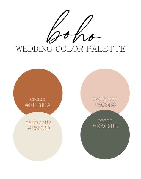 Wedding Color Terracotta, Terracotta And Sage Color Palette, Terracotta Wedding Theme Colors, Terracotta Pallete Color, Boho Colors Wedding, Terracotta Wedding Pallet, Fall Wedding Color Palette 2023, Blush And Rust Color Palettes, Boho Wedding Pallete Color