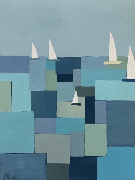 Artfully Walls, Soyut Sanat Tabloları, Art Inspiration Painting, Painting Art Projects, Sailboats, The Race, Diy Art Painting, Art Block, Diy Canvas Art