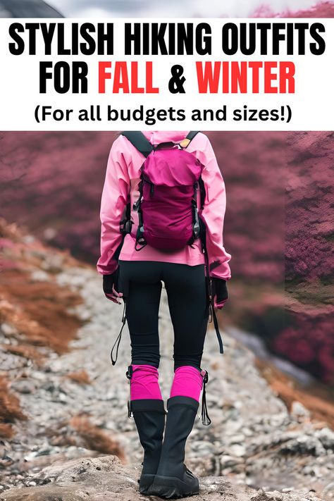 23+ Hiking Outfits For The Fall And Winter (Cute & Practical) Snow Hiking Outfit Women, Winter Hiking Outfit Women, Winter Hiking Outfit, Stylish Hiking Outfit, Hiking Outfits, Outfits For Fall, Hiking Outfit Women, Travel Essentials List, Hiking Outfit Winter