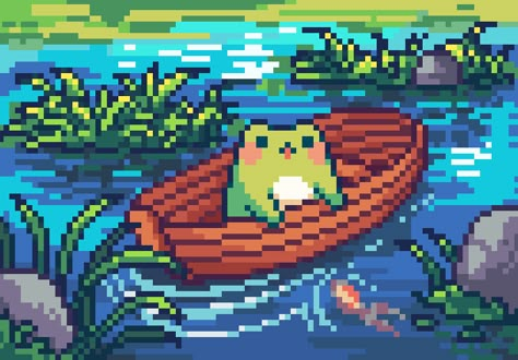 8 Bits, Pixel Art Design, A Frog, Perler Bead, Perler Beads, Frogs, Pixel Art, Cute Art, Art Inspo