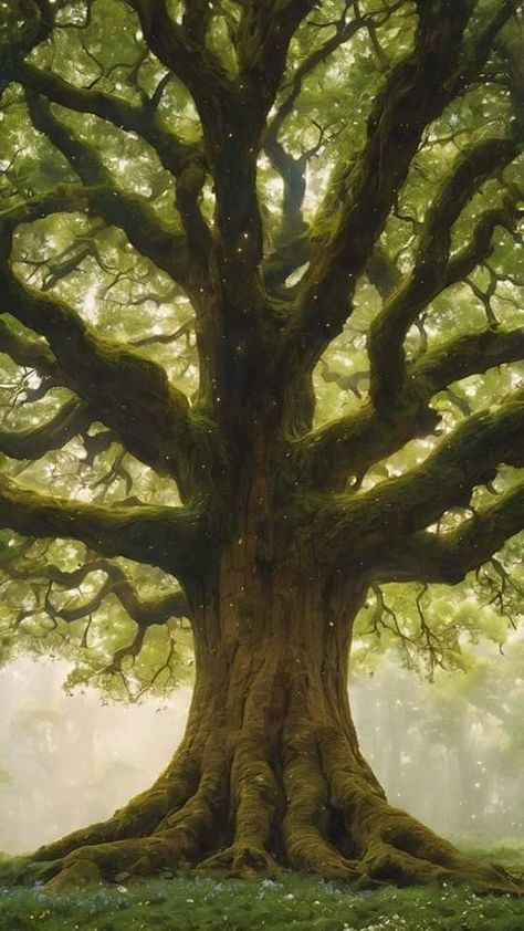 The Giving Tree Aesthetic, Large Tree Aesthetic, Large Tree Drawing, Giant Oak Tree, Ash Tree Aesthetic, Large Tree Painting, Aesthetic Tree Pictures, Tree Reference Drawing, Old Trees Photography