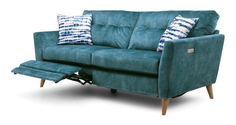 Living Room Media Wall, Room Media Wall, Cuddler Sofa, Teal Living Room, Living Room Color Combination, Harlequin Fabrics, Room Color Combination, Contemporary Studio, Dfs Sofa