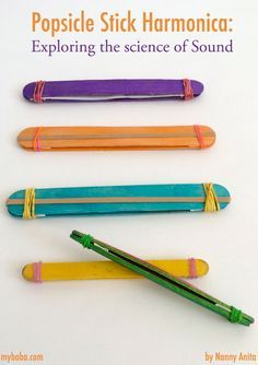 Let children explore the science of sound with this popsicle stick harmonica activity. Useful Crafts, Sound Science, Music Camp, Science Club, Preschool Music, Music Crafts, Music And Movement, After School Program, Popsicle Stick