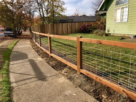 Title page - www.jascontracting.com Hog Panel Fencing, Cattle Panel Fence, Wire Fence Panels, Farmhouse Fence, Hog Wire Fence, Farm Fencing, Decorative Fence Panels, Fence Backyard, Panel Fence