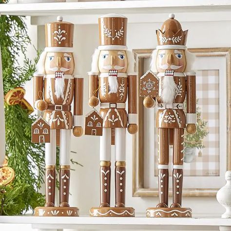 Gingerbread Nutcracker, Nutcrackers Display, Nutcracker Figures, Nutcracker Decor, Gingerbread Christmas Tree, Nutcracker Christmas Decorations, Gingerbread Party, Raz Imports, Gingerbread House Decorations