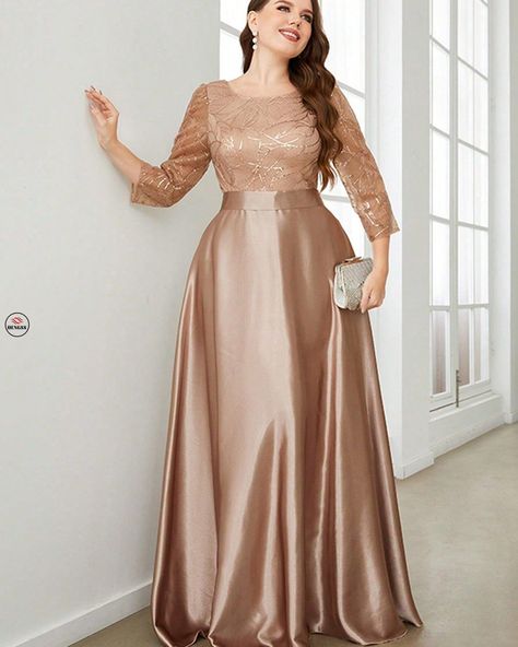 Lace Dress Design For Wedding Guest, Wedding Guest Plus Size, Maxi Evening Dress, Evening Dresses Online, Long Sleeve Sequin, Color Champagne, Maxi Dress Evening, Bride Dresses, Wedding Bridesmaid Dresses