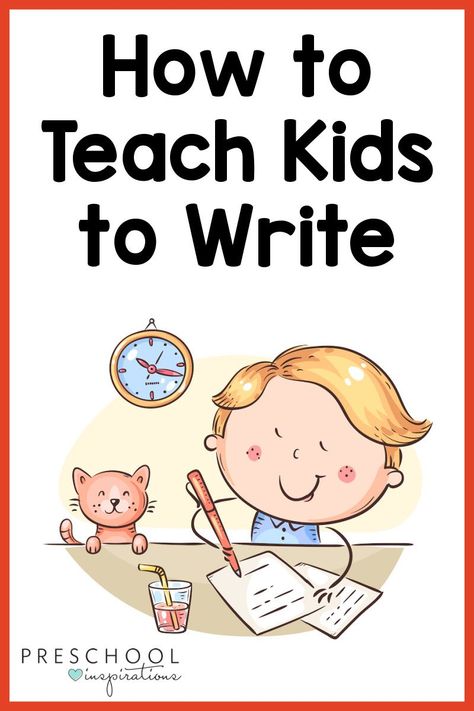 Learning How To Write Preschool, Writing Lessons For Kindergarten, How To Teach Writing Preschool, Learn How To Write, How To Teach Kids To Write, How To Teach Reading To Kids, Teaching Writing In Kindergarten, How To Teach English To Kids, How To Teach Kids To Read