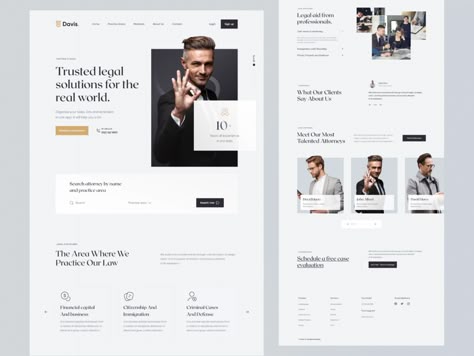 Lawyer website design by Muhammad Shofiuddoula on Dribbble Law Website Design, Lawyer Website Design, Law Firm Website Design, Lawyer Website, Ui Design Principles, Agency Website Design, Web Design Websites, Service Website, Website Landing Page