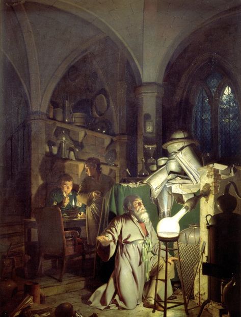 German alchemist Hennig Brand discovered phosphorus when he tried to make gold from urine Alchemist Artificer, Alchemy Laboratory, Frankenstein Lab, Brewster Buffalo, Oracle Of Seasons, Joseph Wright, Nicolas Flamel, Philosophers Stone, The Alchemist