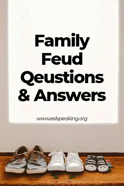 Check out the best list of family feud questions and answers with the number of votes. Also, learn how to play the family feud game.    #familyfeudgame #familyfeudquestions #familyfeud #familyquestions #funquestions Family Feud Game Night, Family Feud Fast Money Questions, Family Feud Game Questions, Family Feud Questions And Answers, Family Feud Template, Family Feud Questions, Efl Teaching, Adult Activities, Family Feud Game