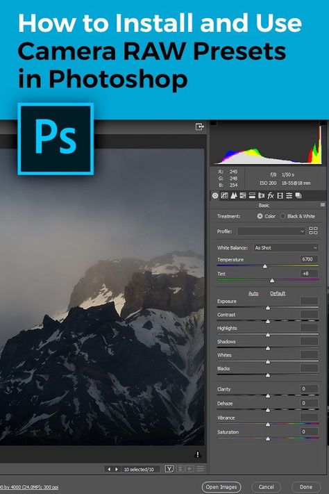 Do you want to install and use Adobe Camera Raw presets on your Windows or Mac computer? With the new .XMP format, Adobe now allows you to use presets directly in ACR (version 10.3 or newer) Photoshop Keyboard, Nature Photography Tips, Photography Lightroom, Professional Lightroom Presets, Editing Resources, Landscape Photography Tips, Best Lightroom Presets, Photo Editing Photoshop, Mac Computer