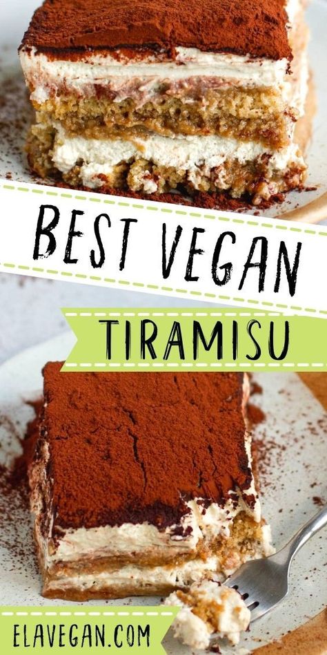 Diary Free Dessert, Dairy Free Tiramisu, Vegan Tiramisu, Vegan Gluten Free Desserts, Dairy Desserts, Vegan Baking Recipes, Vegan Cake Recipes, Tiramisu Recipe, Cake Vegan