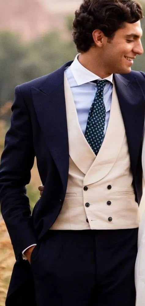 Ascot Wedding Groom, Mens Morning Suits, Mens Morning Suit Wedding, Royal Ascot Men Fashion, Morning Suit Wedding Grooms, Wedding Tailcoat, Morning Suit Wedding, Morning Suit, Navy Blue Groom Suit