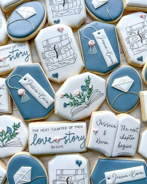 Emily’s Bake Shop | The next chapter of their love story begins! 📚💕 absolutely in love with this book themed bridal shower set! What a unique theme! • •... | Instagram The Perfect Pair Bridal Shower Theme, The Next Chapter Bridal Shower Theme, Anne Of Green Gables Bridal Shower Theme, Literature Themed Wedding, Book Themed Engagement Party, New Chapter Bridal Shower Theme, Book Lover Bachelorette Party, Book Lover Bridal Shower Ideas, Bookish Bridal Shower Ideas