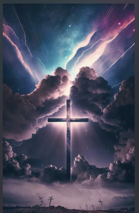 Purple Home Screen Ideas, Cute Esthetic, Iphone 13 Purple, Christian Cross Wallpaper, Purple Home Screen, Storm God, Jesus Cross Wallpaper, Happy Easter Wallpaper, Galaxy Cross