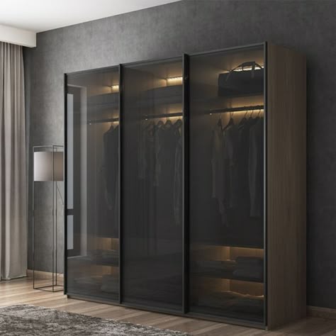 Glass Wardrobe Design, Wardrobe Design Bedroom Sliding, Wardrobe Shutter Design, Wardrobe Internal Design, Sliding Wardrobe Design, Organization Wardrobe, Wardrobe Laminate Design, Cupboard Organization, Glass Wardrobe