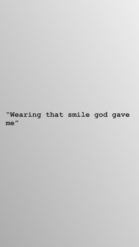 Quotes: wearing that smile god gave me. #quotes #smile #instagram #instagramcaptions #god #islam #christian #muslim #religious #islam #happy #gratitude #grateful #kind #wearing God Beauty Quotes, Quotes For Instagram Bio Deep, God First Instagram Bio, Poems For Instagram Bio, Captions For Christians, God Bio Instagram, Islamic Happy Quotes, Grateful Bios For Instagram, Gratitude Bio For Instagram