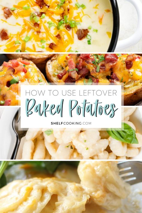 Leftover Baked Potato Recipes, Potatoes Meal Prep, Leftover Baked Potato, Shelf Cooking, Leftover Baked Potatoes, Repurpose Leftovers, Ground Beef Casseroles, Turkey Ground, Vegetarian Dinner Ideas