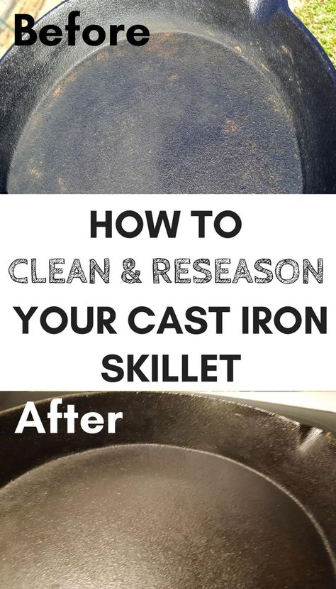 Cast iron skillet cooking: 3 Easy steps to reseason a cast iron skillet Reseason Cast Iron, Cleaning Cast Iron Pans, Cleaning Cast Iron Skillet, Campfire Meals, Season Cast Iron Skillet, Camp Oven, Cleaning Naturally, Cast Iron Skillet Cooking, Culinary Tips