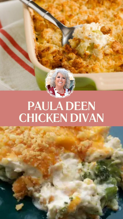 Paula Deen Chicken Divan Chicken Divan Casserole Paula Deen, Chicken Divan Recipe Paula Deen, Chicken Divan Casserole Recipes, Chicken Divan Casserole With Noodles, Best Chicken And Broccoli Casserole, Paula Deen Casserole, Chicken Divan With Mayonnaise, Chicken Divan Paula Deen, Broccoli Divan Chicken