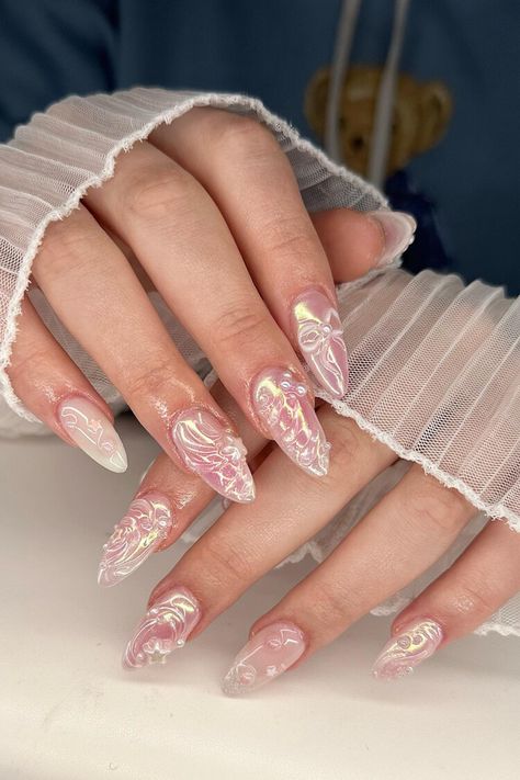 Jelly Nails Are Giving Us All The Y2K Feels — Country & Town House Nails Jelly, Y2k Nails, Jelly Nails, Really Cute Nails, Glitz And Glam, Body Skin Care Routine, Dream Nails, Stiletto Nails, Wedding Nails