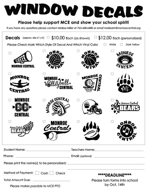 Window decals. Promote school spirit with this fundraiser. Athletic Fundraising Ideas, Cricut School Spirit Ideas, Baseball Booster Club Ideas, Cricut Fundraiser Ideas, Sports Booster Club Ideas, Athletic Booster Club Fundraising Ideas, Athletic Booster Club Ideas, Cheer Booster Club Ideas, Wrestling Fundraiser Ideas