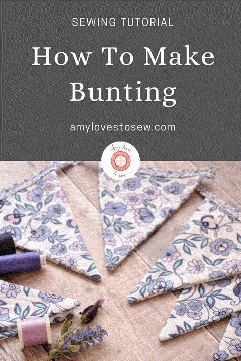 How To Make Bunting, Diy Bunting, Bunting Tutorial, Bunting Template, Bunting Pattern, Make Bunting, Bunting Diy, Sewing Challenge, Car Trash Bag