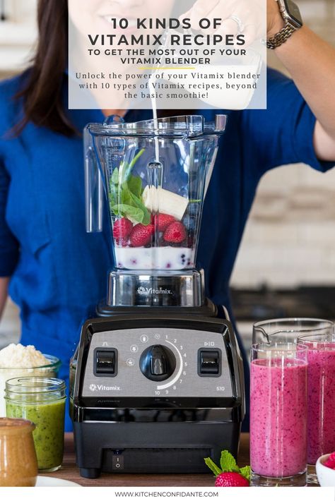 Vitamix Juice Recipes Healthy, Vitamix Juice, Homemade Nut Butter, Fruit Pouches, Banana Nice Cream, Vitamix Blender, Simple Vinaigrette, Homemade Almond Milk, Recipes Smoothies