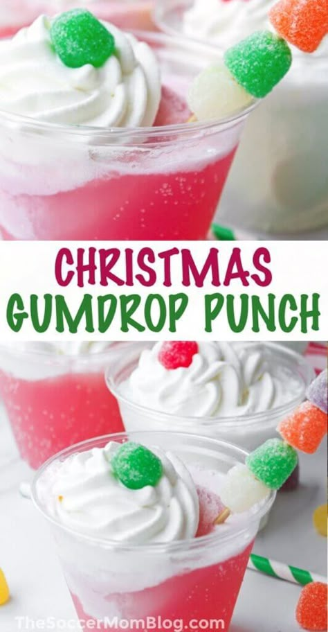 Easy Christmas Punch, Sherbet Punch, Christmas Party Drinks, Christmas Drinks Recipes, Kids Punch, Christmas Punch Recipes, Holiday Punch, Christmas Drink, Christmas Punch