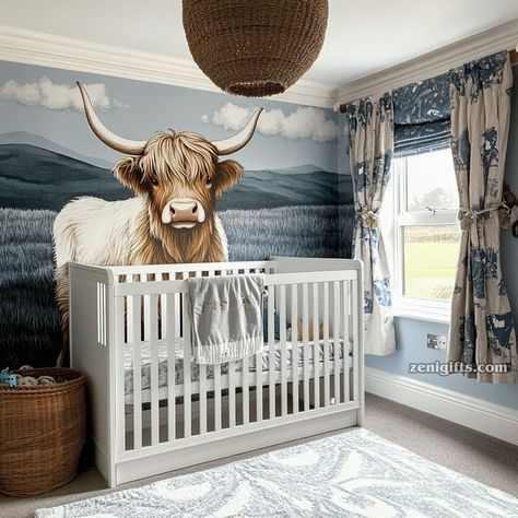 Highland Cow Nursery, I Love Cows, Cow Nursery, Boy Nursery, Future Baby, Highland Cow, Dream Room, Baby Nursery, Baby Room