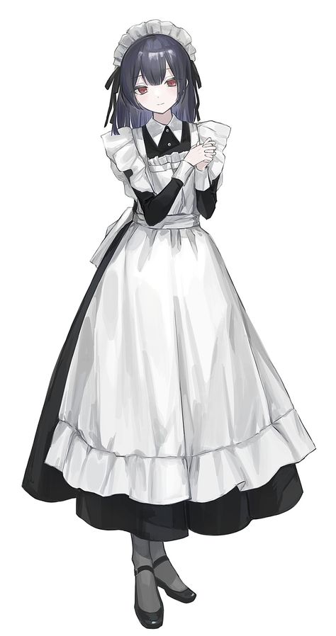 Anime Maid Outfit, Rinze Morino, Maid Outfit Anime, Victorian Maid, Anime Maid, Maid Outfit, Dress Drawing, Anime Costumes, Maid Dress