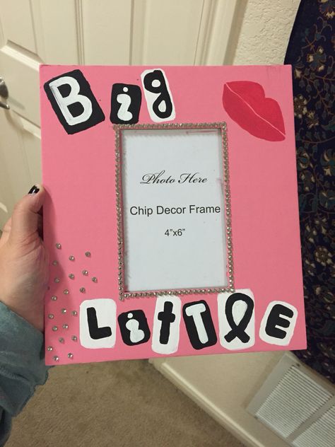 AXiD diy sorority little craft canvas mean girls burn book big little Sorority Big Plaques, Mean Girls Big Little Reveal, Big Little Paintings Canvases, Sorority Plaques Big Little, Big Little Hint Ideas, Big Little Plaques, Big Little Baskets Ideas, Big Little Canvas Ideas, Diy Sorority Crafts