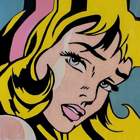 Roy Liechtenstein, Pop Art Inspiration, Roy Lichtenstein Pop Art, Lichtenstein Pop Art, Vintage Pop Art, Art Movements, Pop Art Comic, Vintage Pop, Roy Lichtenstein