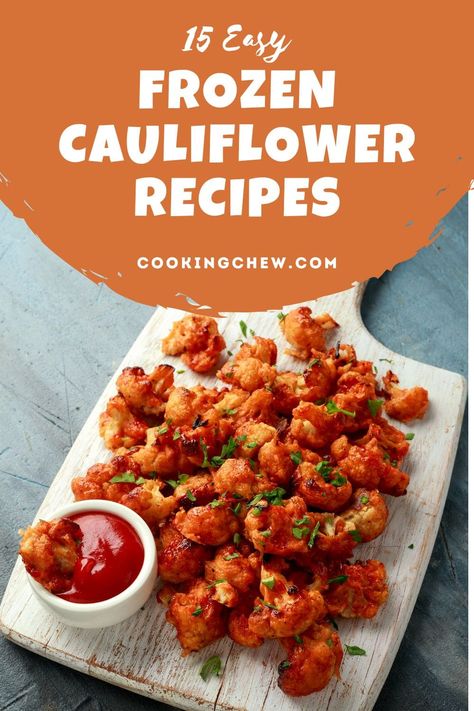 If you're looking for a way to spice up your usual mealtime routine, this list of 15 easy frozen cauliflower recipes is for you! Baked Frozen Cauliflower Recipe, What To Do With Frozen Cauliflower, Cauliflower Recipes Frozen, Recipes Using Frozen Cauliflower, Cauliflower Frozen Recipes, Cauliflower Freezer Recipes, Recipes Using Frozen Cauliflower Rice, Keto Frozen Cauliflower Recipes, Meals With Frozen Vegetables