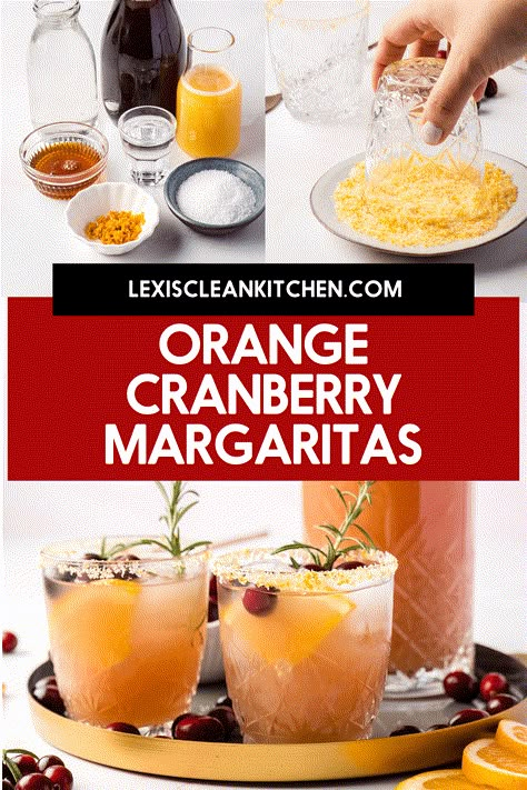 This Cranberry Orange Margarita is perfect for your next party! This holiday cocktail is made up of freshly squeezed orange juice, tart cranberry juice, tequila, and a dash of maple syrup. Cranberry Margaritas, 2023 Meals, Holiday Margaritas, Lime Margarita Recipe, Eggnog Dessert, Orange Margarita, Cranberry Margarita, Christmas Cranberry, Cranberry Juice Cocktail